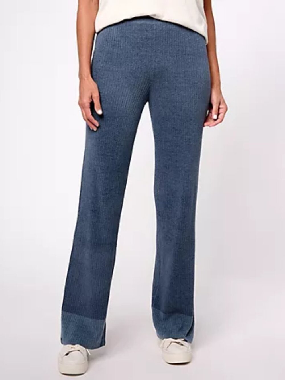 NWT Barefoot Dreams Tall CozyChic Ultra Lite Heather Stripe Rib Pant Stargazer